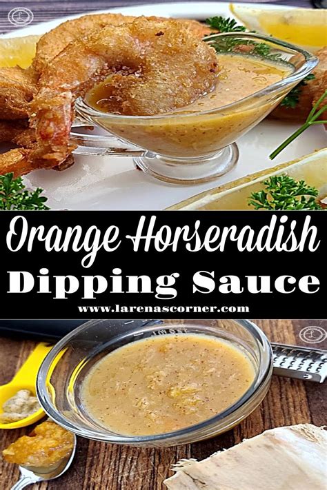 Orange Horseradish Dipping Sauce Recipe perfect for chicken or shrimp.