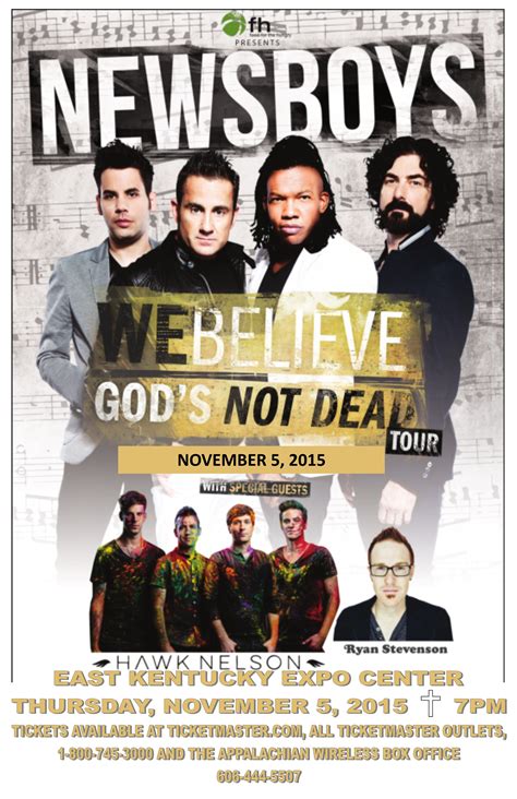 Great seats are still available for the Newsboys concert on November ...