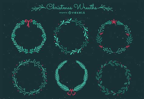 Christmas Frames Set Vector Download