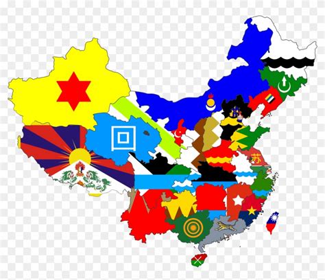 Flag-map For Provinces Of China - Map Of China - Free Transparent PNG Clipart Images Download