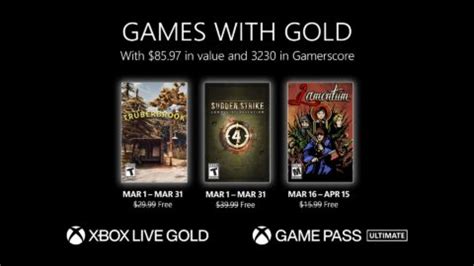 Xbox Live Gold free games for March 2023 announced - Gematsu