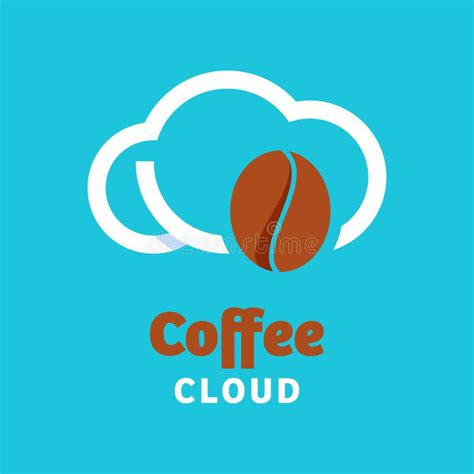 Coffee Cloud Logo stock illustration. Illustration of contour - 248647935