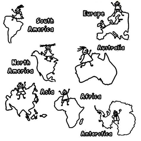 Continents Drawing at GetDrawings | Free download