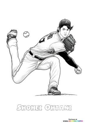 Shohei Ohtani - Coloring Pages for kids | Free print or download