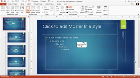 How to place a logo on each PowerPoint slide - YouTube