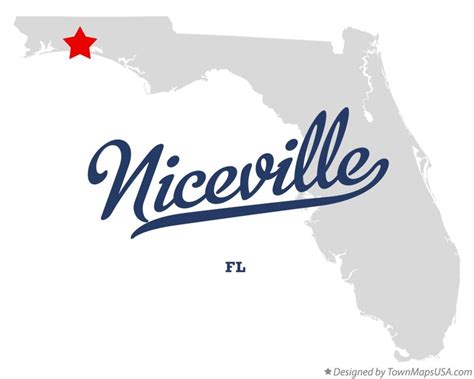 Map of Niceville, FL, Florida