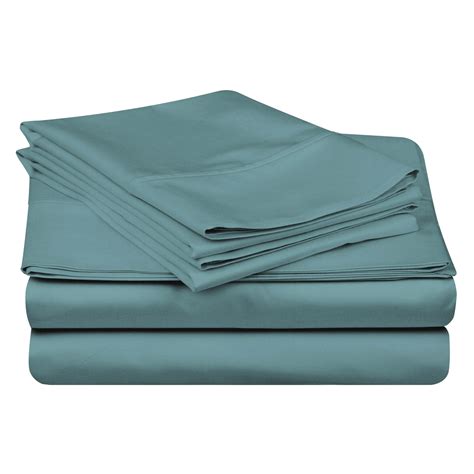 100% Egyptian Cotton Sheet Set, 400-Thread Count, Deep Pockets Teal ...