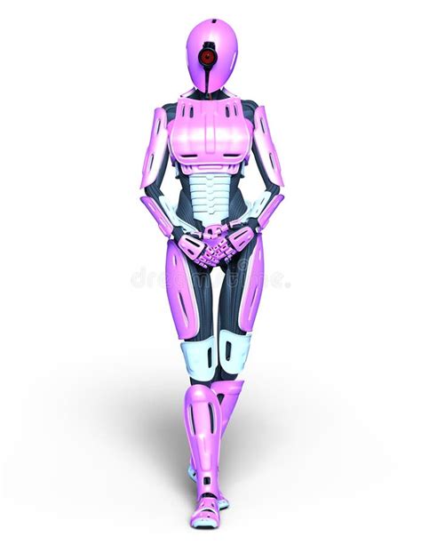 Female robot stock illustration. Illustration of metal - 86563670