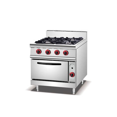 4 Burners 125560BTU CE Commercial Gas Hot Plate with Gas Oven TT-WE157C Chinese restaurant ...