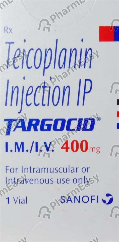 Targocid 400 MG Powder For Injection (1): Uses, Side Effects, Price & Dosage | PharmEasy