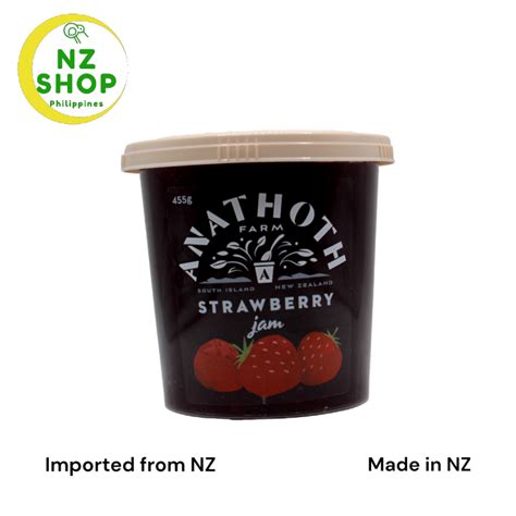 Anathoth Farm Strawberry Jam 455g | Made in New Zealand | 50% NZ ...