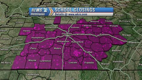 Tennessee School Closings Map - World Map Wall Sticker