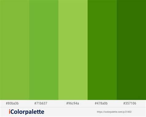 Green Leaf Color Palette