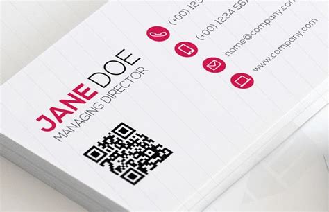 QR Code Business Card Template Vol 2 | Qr code business card, Free business card templates, Card ...
