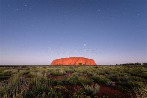 Uluru at night editorial stock photo. Image of empty - 181468323