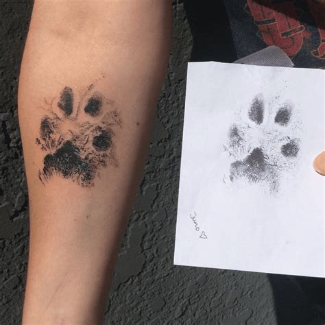 23 Surprisingly Sweet & Stunning Paw Print Tattoos