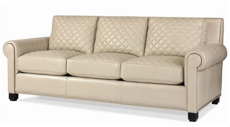 Century Leather Upholstery Quilted Leather Stationary Sofa | Sprintz Furniture | Sofas