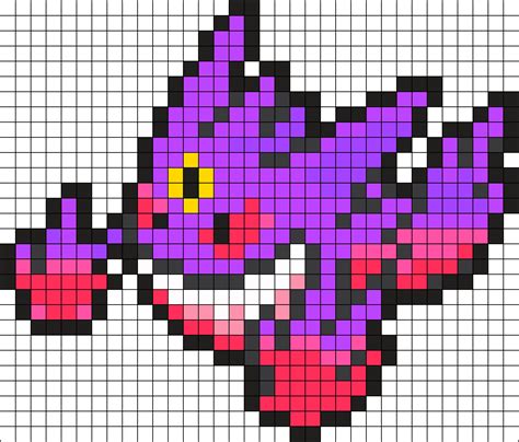 Mega Gengar Pokemon Bead Pattern Perler Bead Pattern / Bead Sprite ...