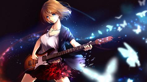 30++ Anime Girl With Electric Guitar Wallpaper - Anime Top Wallpaper