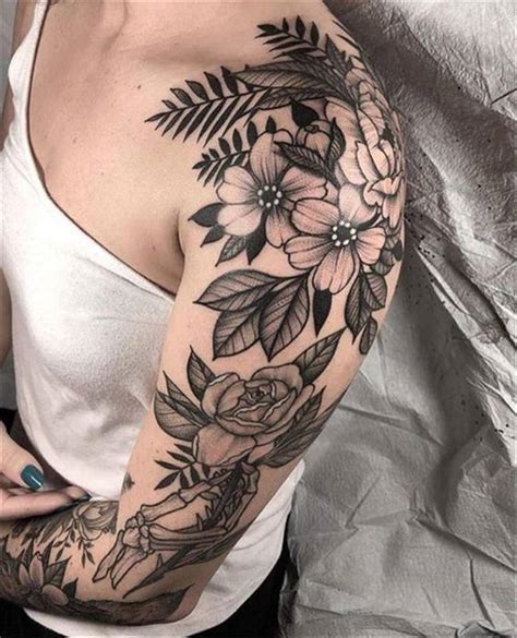 45 Gorgeous And Stunning Sleeve Floral Tattoo To Make You Stylish ...