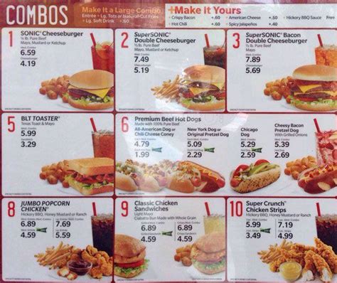 sonic breakfast menu prices