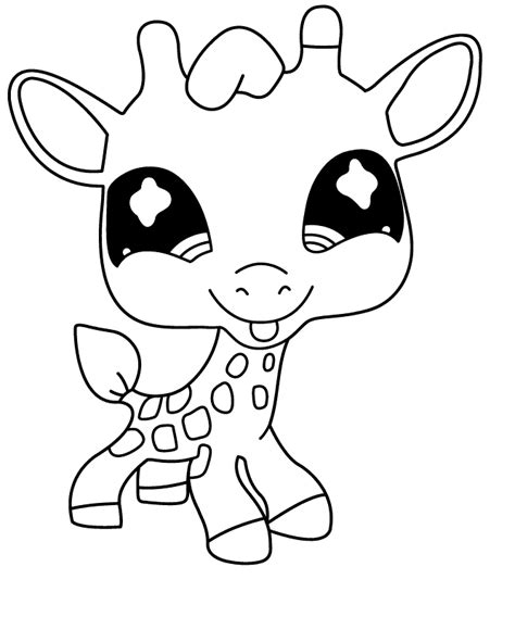 Giraffe Coloring Pages For Kids