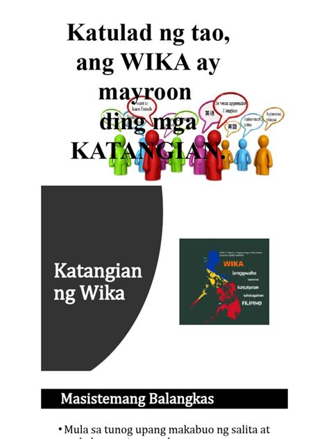 Aralin 1b Komunikasyon Katangian NG Wika | PDF