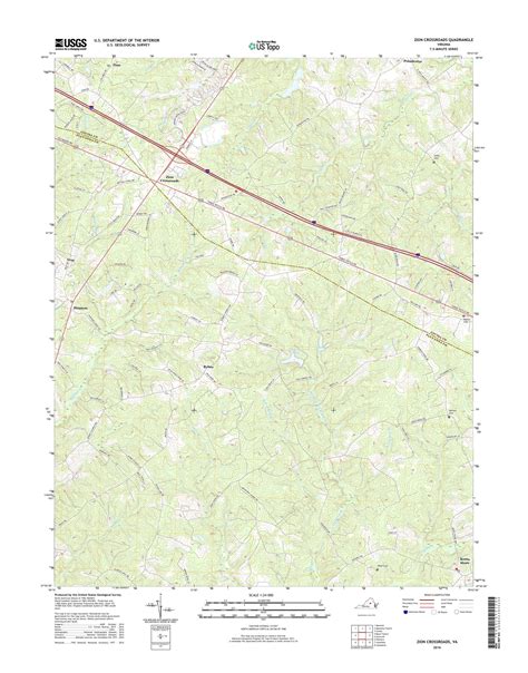 MyTopo Zion Crossroads, Virginia USGS Quad Topo Map