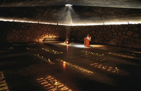 Hall Of The Remembrance At Yad Vashem by Hanan Isachar