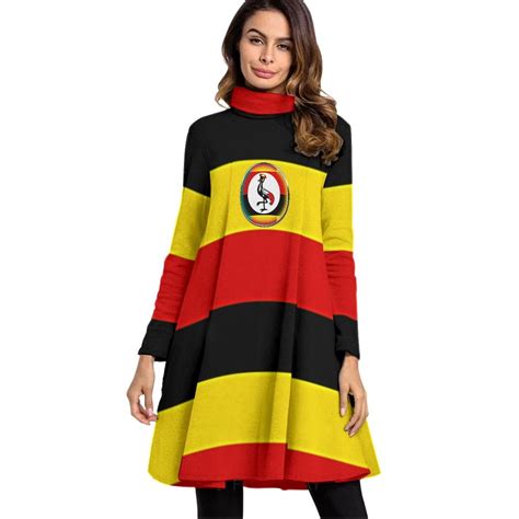 Ugandan Flag Women's Dress, Uganda Flag, African, Africa, Accessories, Football, Soccer, Ladies ...