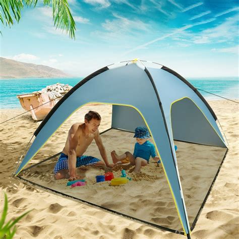 Akoyovwerve Beach Tent Sun Shelter With Spf Uv 50+ Protection, Beach Sun Shelter Canopy Cabana ...