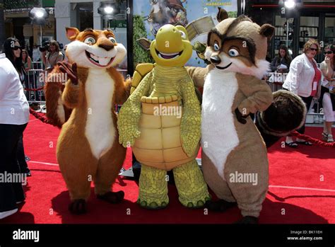 HAMMY THE SQUIRREL VERNE THE TURTLE & RJ THE RACCOON OVER THE HEDGE. PREMIERE WESTWOOD LOS ...