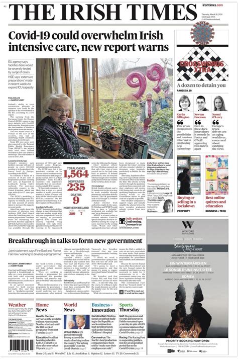 Here's the front page of today's Irish Times – March 26, 2020 | The Irish Times | Scoopnest