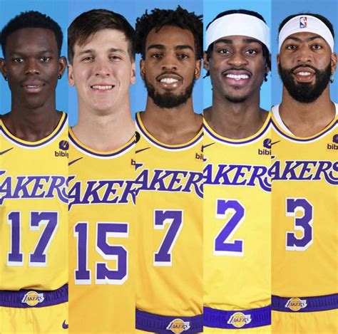 Lakers starting lineup today. Dlo out. : r/lakers