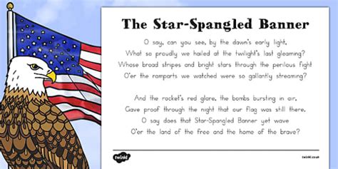 The Star-Spangled Banner Lyrics - us, united states, america