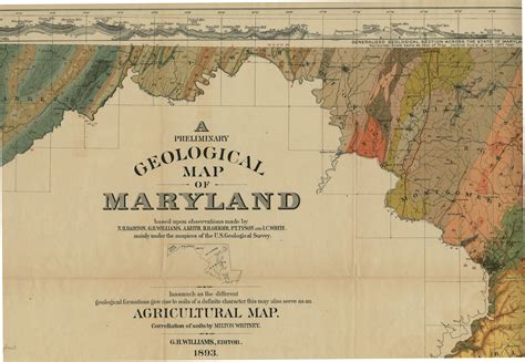 A Preliminary Geological Map of Maryland, 1893 College Park, Historical Maps, Cartography ...