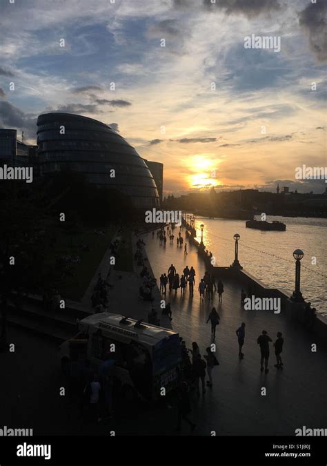 July sunset from Tower Bridge Stock Photo - Alamy