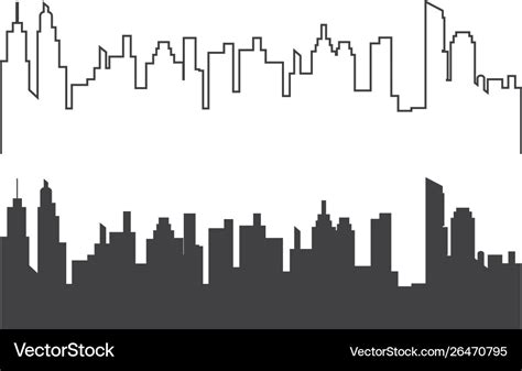 City skyline silhouette Royalty Free Vector Image