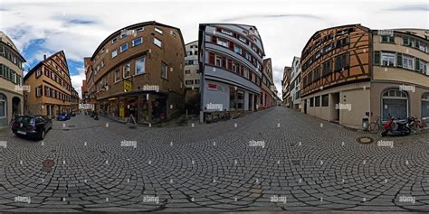 360° view of Tübingen, Old Part of the City and Narrow Lane - Alamy