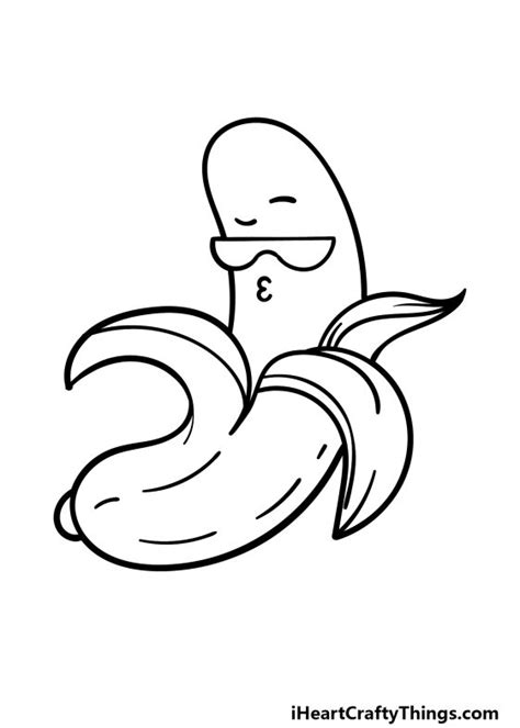 Cartoon Banana Drawing - How To Draw A Cartoon Banana Step By Step!