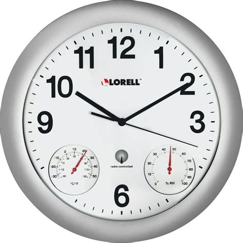 Lorell Analog Temperature/Humidity Wall Clock - Walmart.com - Walmart.com