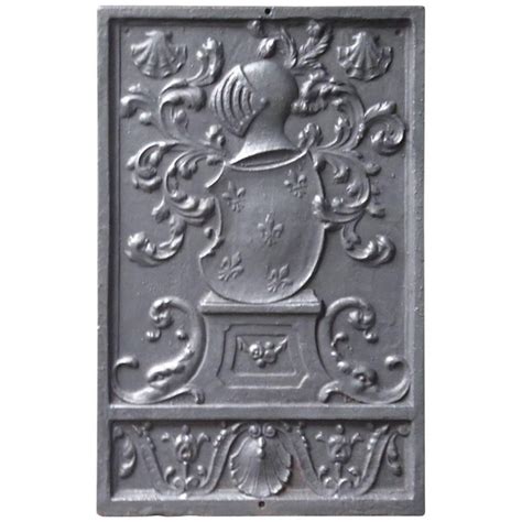 French 'Coat of Arms' Fireback For Sale at 1stDibs