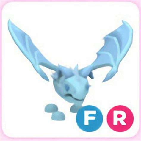 FR Frost Dragon Adopt Me Roblox Game delivery USA digital pet bie with ...