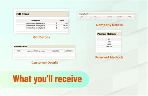 Gift Receipt Template in Excel, Google Sheets - Download | Template.net