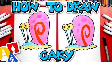 How To Draw Gary From SpongeBob SquarePants - Art For Kids Hub