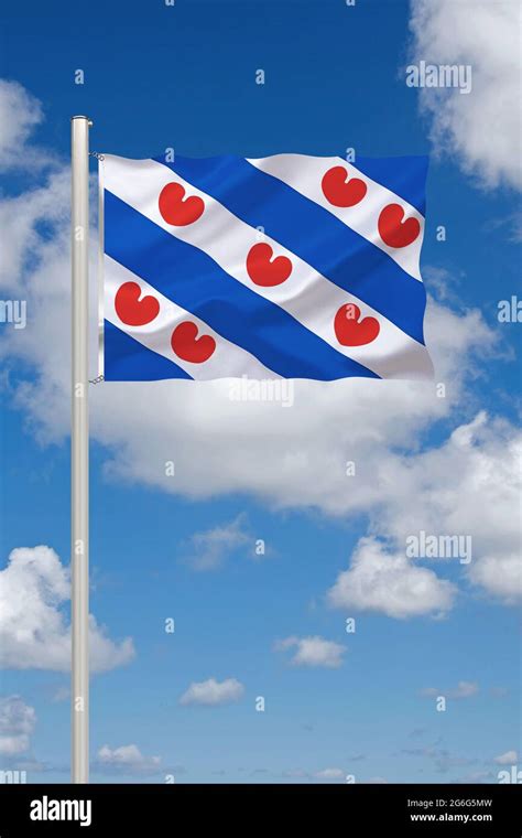 flag of Friesland, Netherlands, Frisia Stock Photo - Alamy