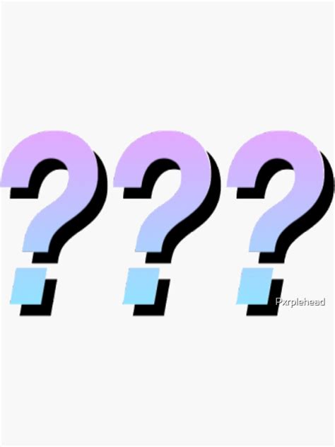 "Question Mark" Sticker for Sale by Pxrplehead | Redbubble