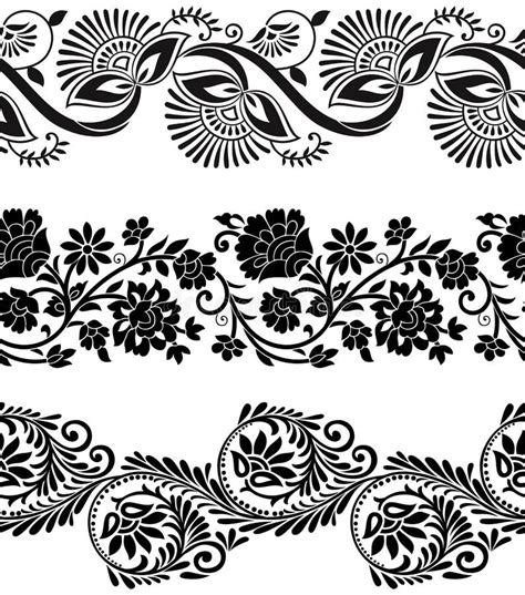 Floral vector borders stock vector. Illustration of deco - 40316217