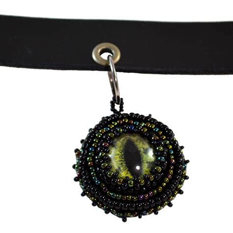 Green Choker Gothic Leather Jewelry - Twisted Pixies