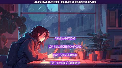 Lofi Animation Girl Blinking Using Phone Animated Background - Etsy